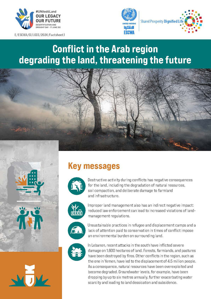 Conflict in the Arab region degrading the land, threatening the future