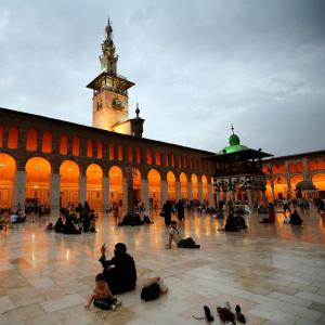 Courtyard of Umayyad Mosque, in Damascus, Syria. Photo: Serkan Senturk/iStock